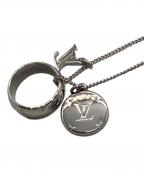 LOUIS VUITTONルイ ヴィトン）の古着「リングネックレス モノグラム」｜シルバー