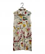 PLEATS PLEASEプリーツプリーズ）の古着「総柄プリーツワンピース」｜アイボリー