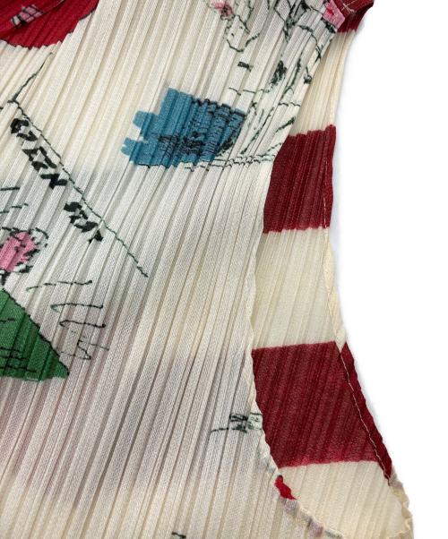 PLEATS PLEASE（プリーツプリーズ）PLEATS PLEASE (プリーツプリーズ) 総柄プリーツワンピース アイボリー サイズ:3の古着・服飾アイテム