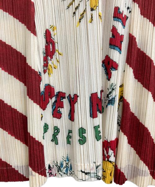 PLEATS PLEASE（プリーツプリーズ）PLEATS PLEASE (プリーツプリーズ) 総柄プリーツワンピース アイボリー サイズ:3の古着・服飾アイテム