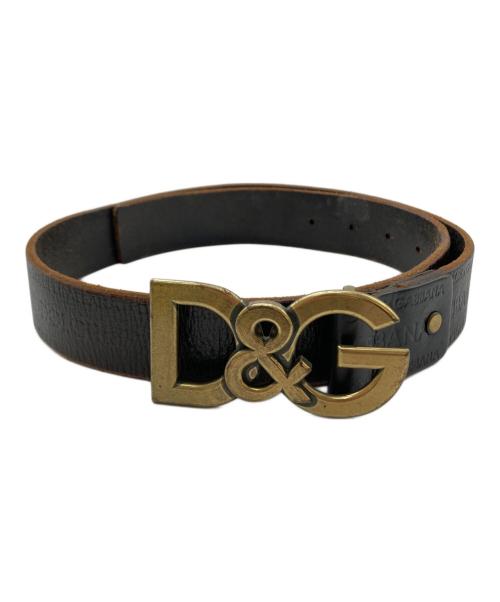 DOLCE & GABBANA（ドルチェ＆ガッバーナ）DOLCE & GABBANA (ドルチェ＆ガッバーナ) ロゴレザーベルト ブラウン サイズ:-の古着・服飾アイテム