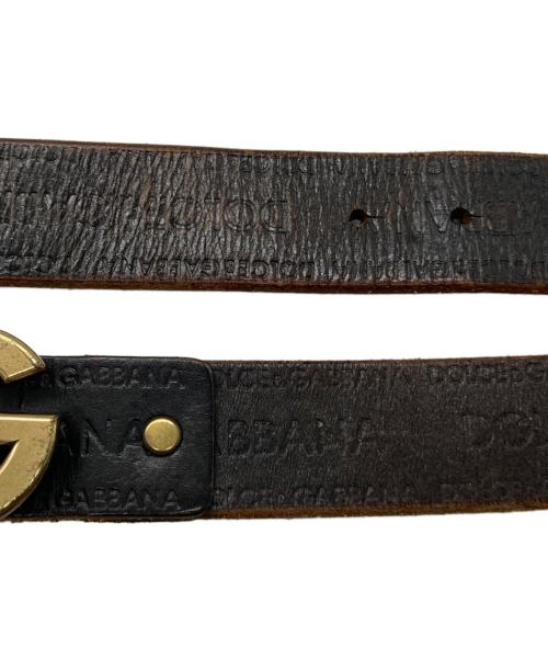 DOLCE & GABBANA（ドルチェ＆ガッバーナ）DOLCE & GABBANA (ドルチェ＆ガッバーナ) ロゴレザーベルト ブラウン サイズ:-の古着・服飾アイテム