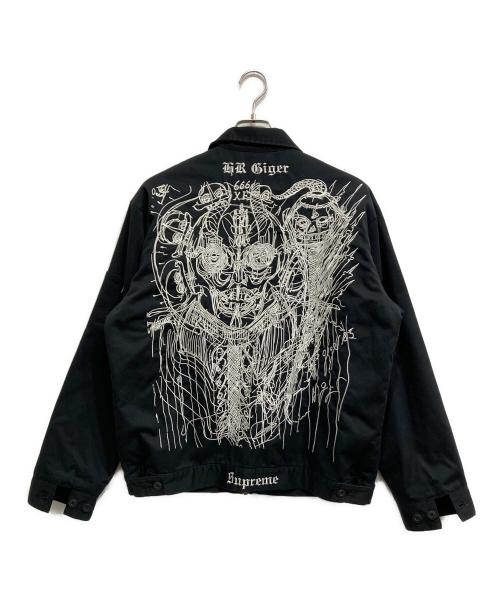 SUPREME（シュプリーム）SUPREME (シュプリーム) H.R. Giger (ハンス・リューディ・ギーガー) Embroidered Work Jacket ブラック サイズ:Mの古着・服飾アイテム