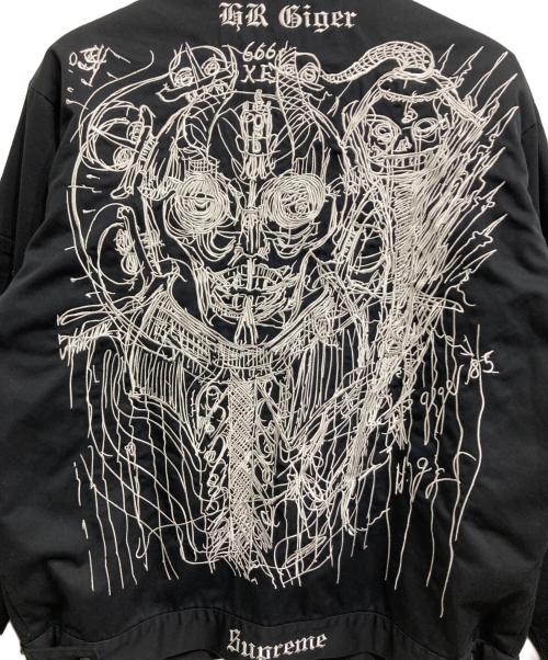 SUPREME（シュプリーム）SUPREME (シュプリーム) H.R. Giger (ハンス・リューディ・ギーガー) Embroidered Work Jacket ブラック サイズ:Mの古着・服飾アイテム