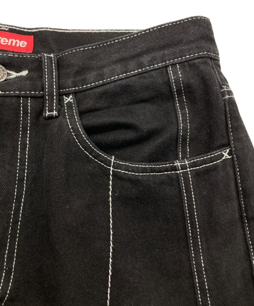SUPREME（シュプリーム）SUPREME (シュプリーム) Radial Embroidered Loose Fit Jean ブラック サイズ:30の古着・服飾アイテム