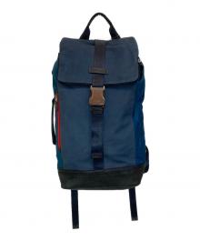 COACH（コーチ）の古着「VARICK DUFFLE BACKPACK IN LEATHER」｜ネイビー