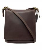 COACHコーチ）の古着「レザーショルダーバッグ」｜ブラウン