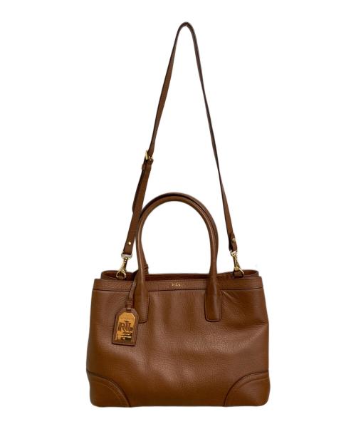 LAUREN RALPH LAUREN（ローレンラルフローレン）LAUREN RALPH LAUREN (ローレンラルフローレン) 2WAYトートバッグ ブラウンの古着・服飾アイテム