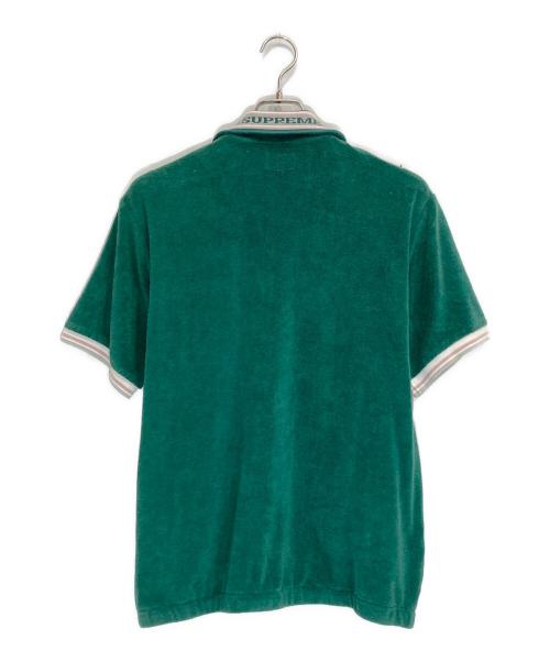 SUPREME（シュプリーム）SUPREME (シュプリーム) Terry S/S Zip Up グリーン×ホワイト サイズ:Mの古着・服飾アイテム