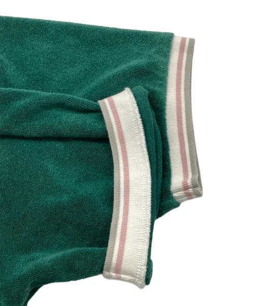 SUPREME（シュプリーム）SUPREME (シュプリーム) Terry S/S Zip Up グリーン×ホワイト サイズ:Mの古着・服飾アイテム