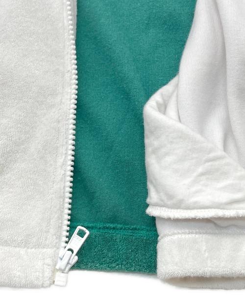 SUPREME（シュプリーム）SUPREME (シュプリーム) Terry S/S Zip Up グリーン×ホワイト サイズ:Mの古着・服飾アイテム