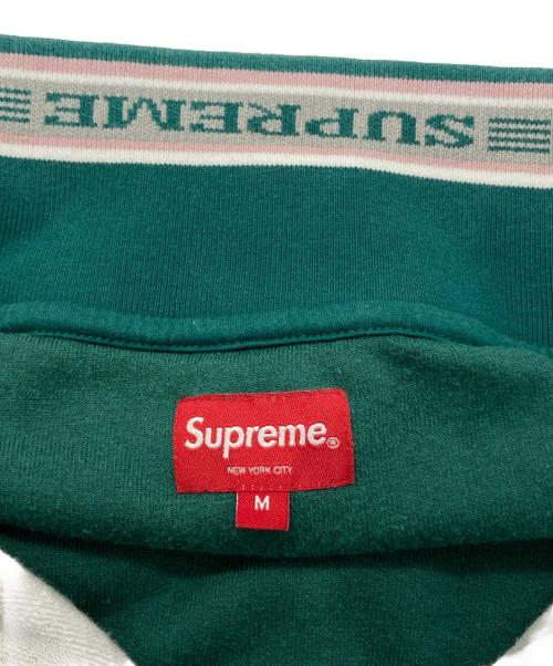 SUPREME（シュプリーム）SUPREME (シュプリーム) Terry S/S Zip Up グリーン×ホワイト サイズ:Mの古着・服飾アイテム