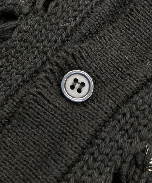 stussy（ステューシー）stussy (ステューシー) BIG MESH POLO SWEATER ブラック サイズ:Mの古着・服飾アイテム