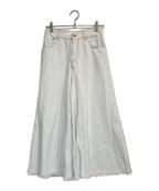 MARTIN MARGIELAマルタン・マルジェラ）の古着「ワイドレッグブリーチデニムパンツ」｜ブルー