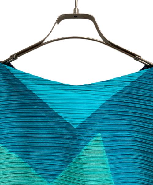 PLEATS PLEASE（プリーツプリーズ）PLEATS PLEASE (プリーツプリーズ) バウンスプリーツ ノースリーブ ワンピース マルチカラー サイズ:3の古着・服飾アイテム