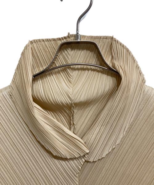 PLEATS PLEASE（プリーツプリーズ）PLEATS PLEASE (プリーツプリーズ) プリーツノースリーブワンピース ベージュ サイズ:3の古着・服飾アイテム