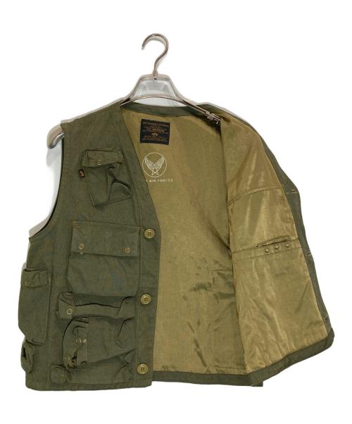 ALPHA（アルファ）ALPHA (アルファ) C-1/ミリタリーベスト オリーブ サイズ:Mの古着・服飾アイテム