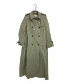 ebureエブール）の古着「コットンリネントレンチコート」｜オリーブ
