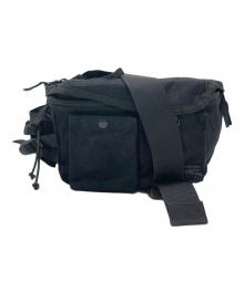 PORTER（ポーター）の古着「格子柄ショルダーバッグ」｜ブラック