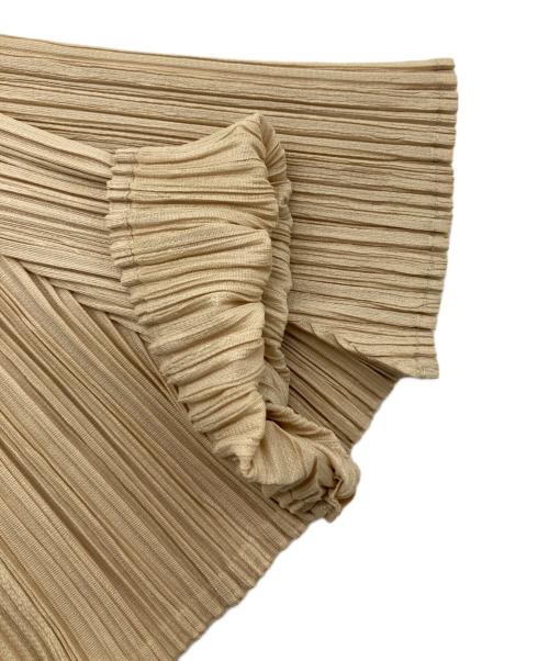 PLEATS PLEASE（プリーツプリーズ）PLEATS PLEASE (プリーツプリーズ) S/Sプリーツカットソー ベージュ サイズ:4の古着・服飾アイテム