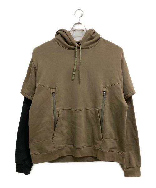 ACRONYM（アクロニウム）ACRONYM (アクロニウム) ORGANIC COTTON HOODED SWEAT SHIRT ブラウン サイズ:XLの古着・服飾アイテム