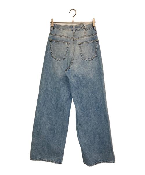 moussy（マウジー）moussy (マウジー) CROSS WAIST WIDE STRAIGHT インディゴ サイズ:2の古着・服飾アイテム