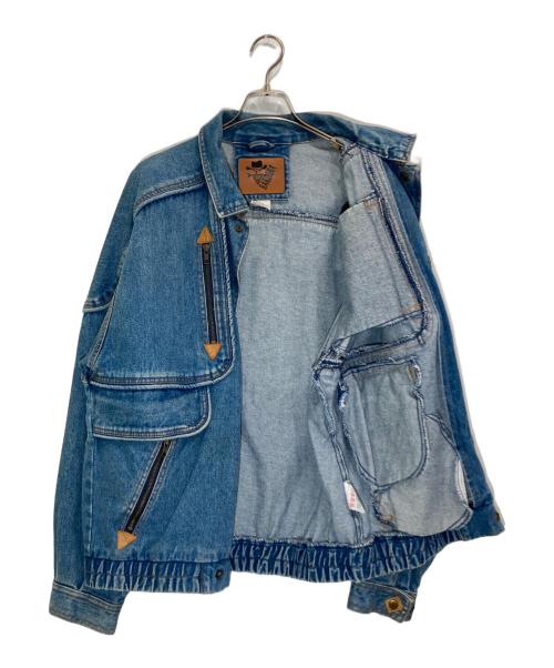 BANDANA（バンダナ）BANDANA (バンダナ) バイカーデザインデニムブルゾン インディゴ サイズ:Mの古着・服飾アイテム