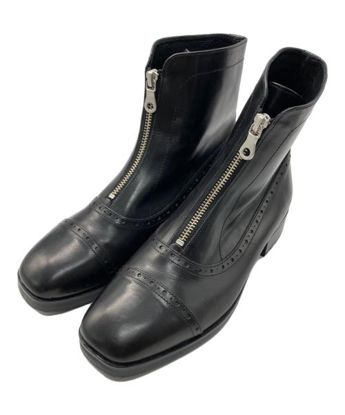 apres（アプレ）apres (アプレ) センタージップブーツ ブラック サイズ:SIZE 24cmの古着・服飾アイテム