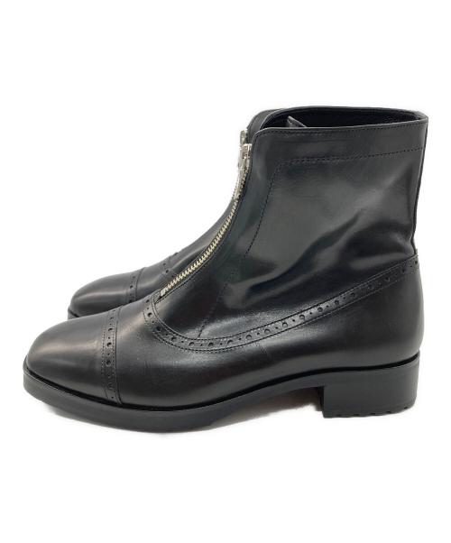apres（アプレ）apres (アプレ) センタージップブーツ ブラック サイズ:SIZE 24cmの古着・服飾アイテム