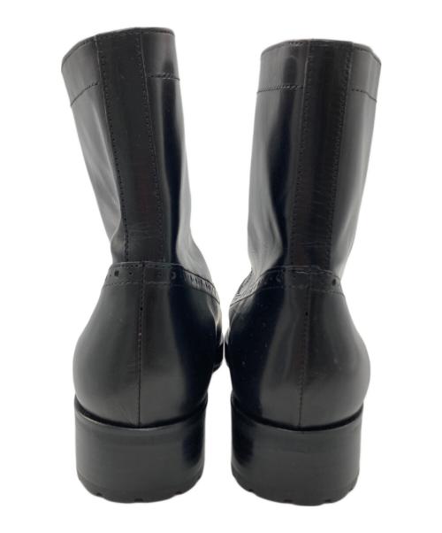 apres（アプレ）apres (アプレ) センタージップブーツ ブラック サイズ:SIZE 24cmの古着・服飾アイテム