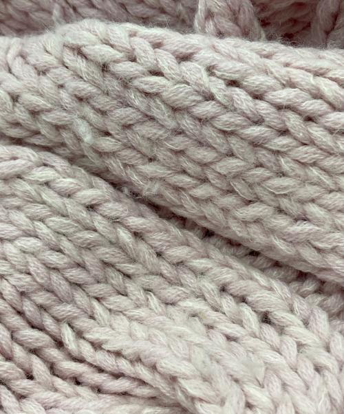 Whim Gazette（ウィムガゼット）Whim Gazette (ウィムガゼット) ハンドケーブルニットプルオーバー ピンク サイズ:FREEの古着・服飾アイテム