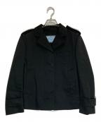 PRADAプラダ）の古着「ショートデザインジャケット」｜ブラック