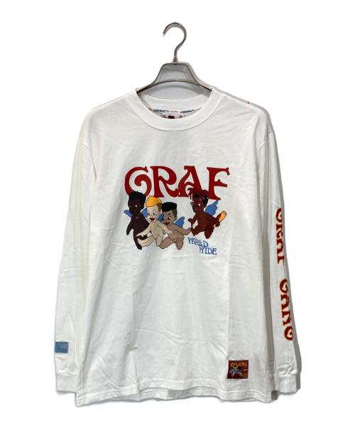 GRAF&WU（グラフアンドユー）GRAF&WU (グラフアンドユー) ロングスリーブカットソー ホワイト サイズ:ＸＬの古着・服飾アイテム