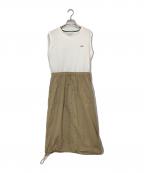 LACOSTEラコステ）の古着「コンビネーションノースリーブドレス」｜ベージュ