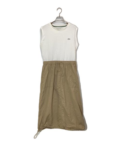 LACOSTE（ラコステ）LACOSTE (ラコステ) コンビネーションノースリーブドレス ベージュ サイズ:368の古着・服飾アイテム
