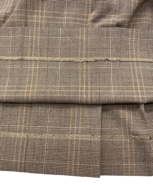 allureville（アルアバイル）allureville (アルアバイル) otona MUSE (オトナミューズ) TRトロサイドスリットプリーツワンピース ベージュ×ブラウン サイズ:2の古着・服飾アイテム