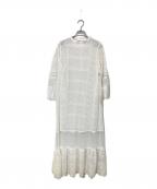 IENA LA BOUCLEイエナ ラ ブークル）の古着「チュールエンブロイダリーワンピース」｜ホワイト