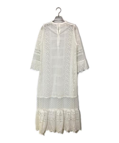 IENA LA BOUCLE（イエナ ラ ブークル）IENA LA BOUCLE (イエナ ラ ブークル) チュールエンブロイダリーワンピース ホワイト サイズ:-の古着・服飾アイテム