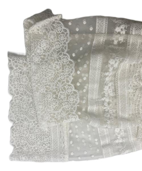 IENA LA BOUCLE（イエナ ラ ブークル）IENA LA BOUCLE (イエナ ラ ブークル) チュールエンブロイダリーワンピース ホワイト サイズ:-の古着・服飾アイテム