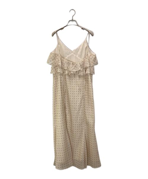 SLOBE IENA（スローブ イエナ）SLOBE IENA (スローブ イエナ) ドットラッフルキャミワンピース ベージュ サイズ:-の古着・服飾アイテム