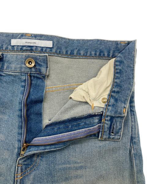 FRAMeWORK（フレームワーク）FRAMeWORK (フレームワーク) デニムストレートパンツ ブルー サイズ:36の古着・服飾アイテム