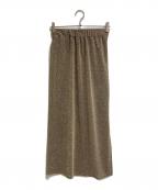 COLLAGE GALLARDAGALANTEコラージュ ガリャルダガランテ）の古着「ラメカットIラインスカート」｜ゴールド