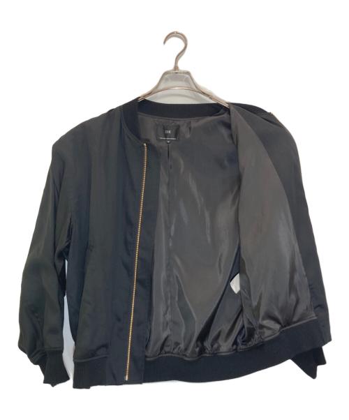 23区（ニジュウサンク）23区 (ニジュウサンク) テンセルレーヨンサテン MA-1 ジャケット ブラック サイズ:38の古着・服飾アイテム