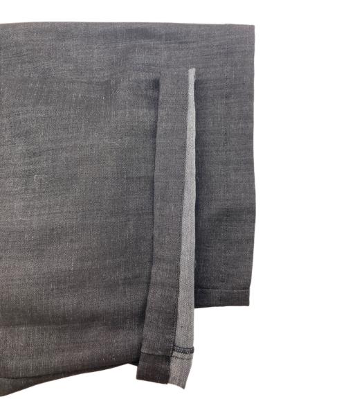 23区（ニジュウサンク）23区 (ニジュウサンク) デニムライクシャンブレー ワイドパンツ ブラック サイズ:38の古着・服飾アイテム