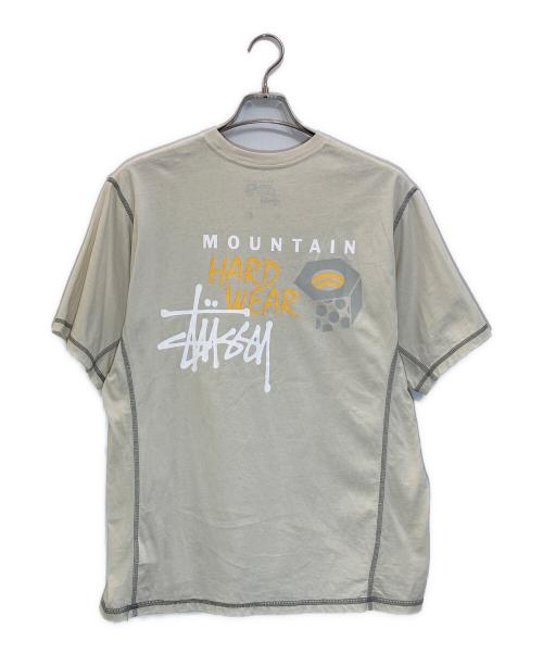 stussy（ステューシー）stussy (ステューシー) MOUNTAIN HARD WEAR (マウンテンハードウェア) プリントTシャツ ベージュ サイズ:Sの古着・服飾アイテム