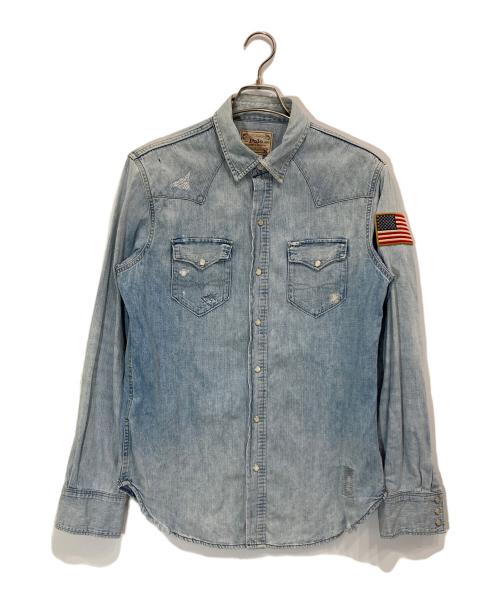 POLO RALPH LAUREN（ポロ・ラルフローレン）POLO RALPH LAUREN (ポロ・ラルフローレン) ウエスタンシャツ インディゴ サイズ:Mの古着・服飾アイテム