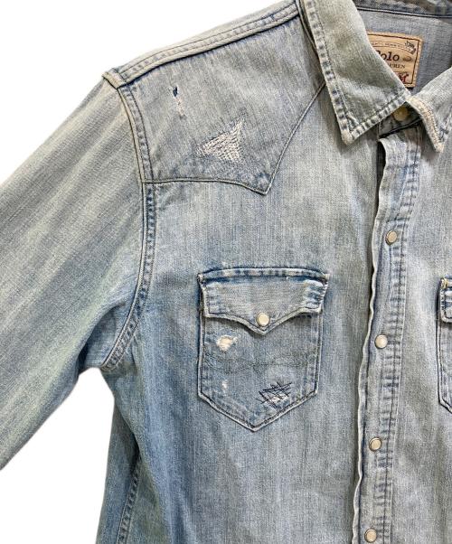 POLO RALPH LAUREN（ポロ・ラルフローレン）POLO RALPH LAUREN (ポロ・ラルフローレン) ウエスタンシャツ インディゴ サイズ:Mの古着・服飾アイテム