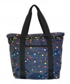 LeSportsac×PACMANレスポートサック×パックマン）の古着「コラボトートバッグ」｜ネイビー