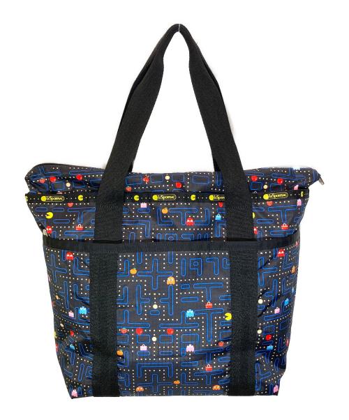 LeSportsac（レスポートサック）LeSportsac (レスポートサック) PACMAN (パックマン) コラボトートバッグ ネイビーの古着・服飾アイテム