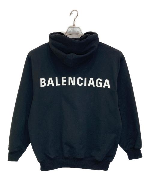 BALENCIAGA（バレンシアガ）BALENCIAGA (バレンシアガ) バックロゴプリントフーディ ブラック サイズ:Sの古着・服飾アイテム